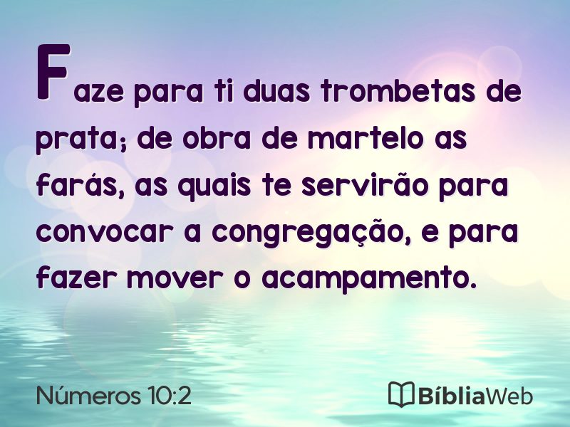 Números 10:2 em imagem para compartilhar