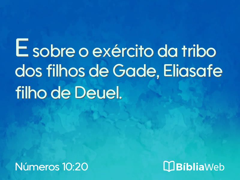Números 10:20 em imagem para compartilhar