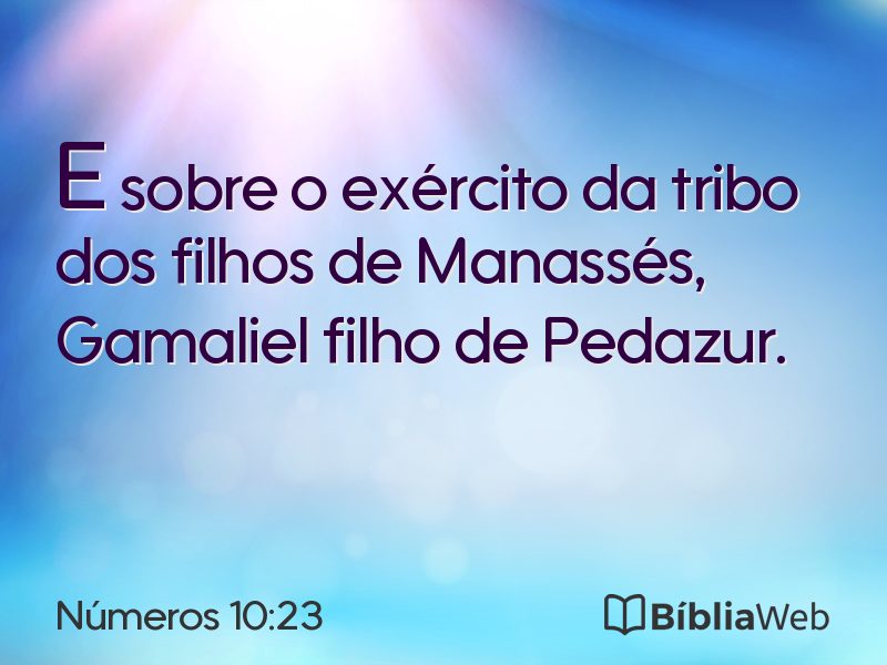 Números 10:23 em imagem para compartilhar