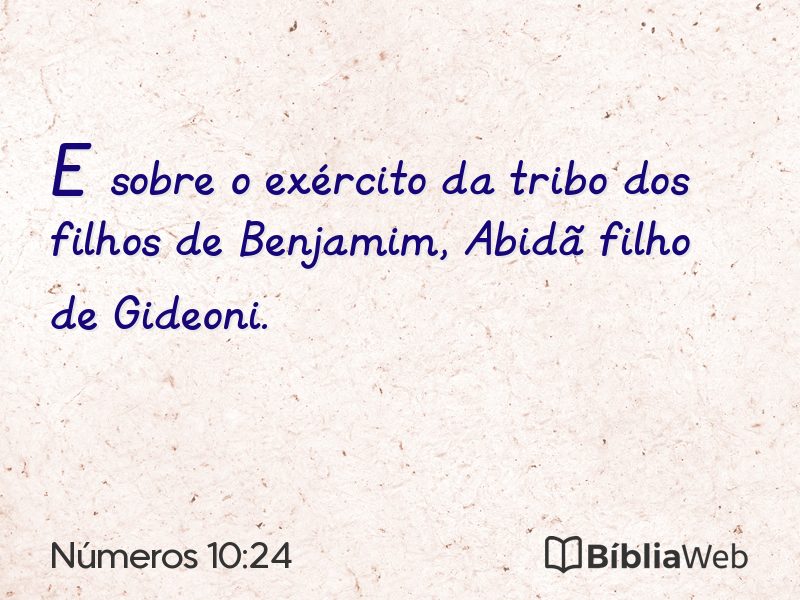 Números 10:24 em imagem para compartilhar
