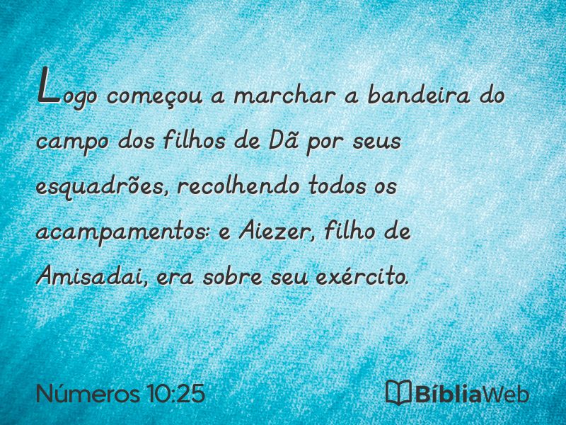 Números 10:25 em imagem para compartilhar