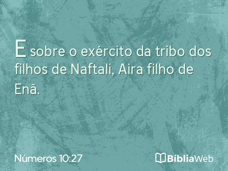Números 10:27 em imagem para compartilhar