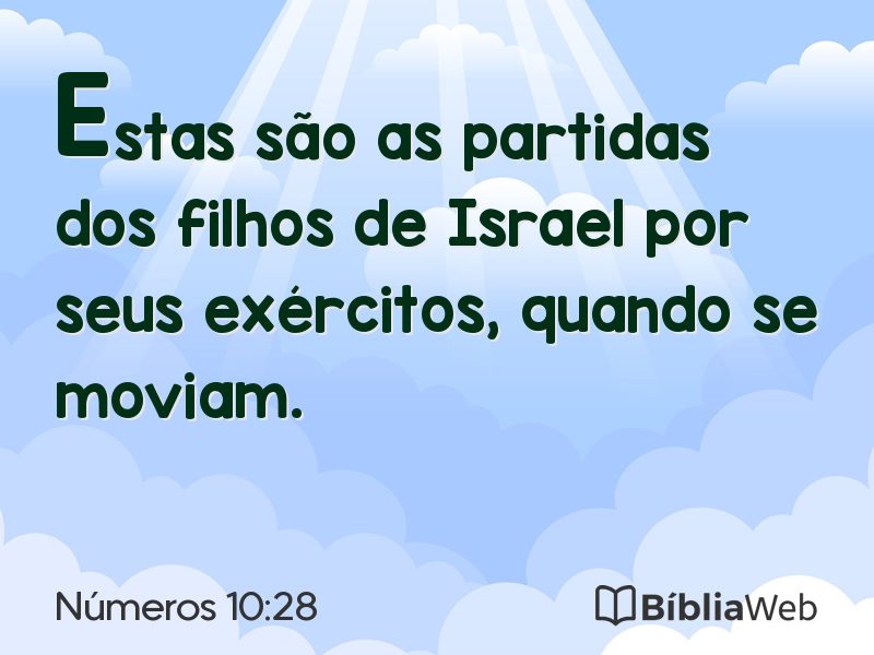 Números 10:28 em imagem para compartilhar