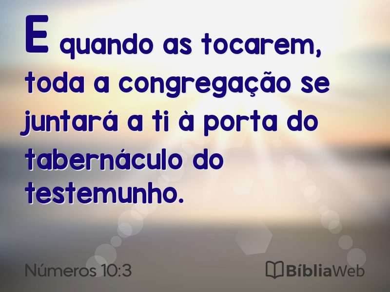 Números 10:3 em imagem para compartilhar