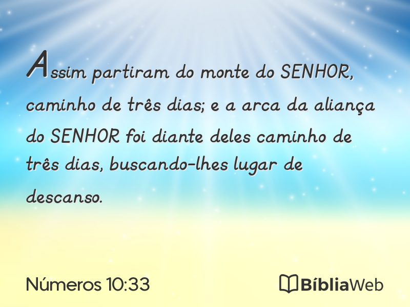 Números 10:33 em imagem para compartilhar