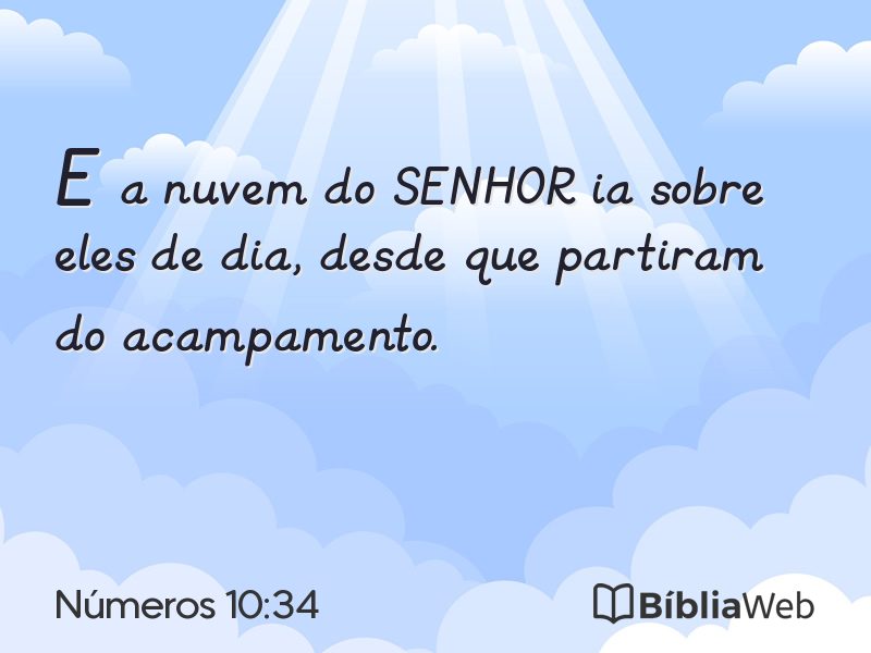 Números 10:34 em imagem para compartilhar