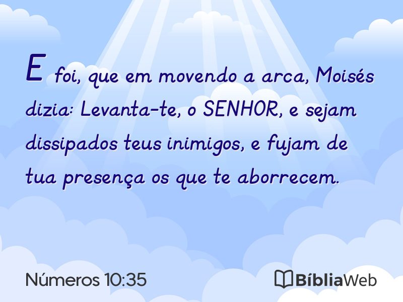 Números 10:35 em imagem para compartilhar