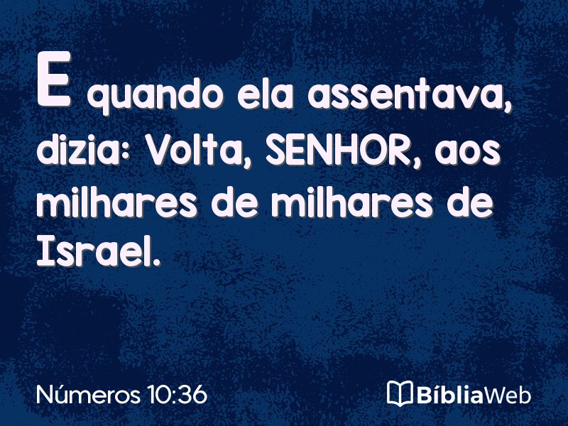 Números 10:36 em imagem para compartilhar