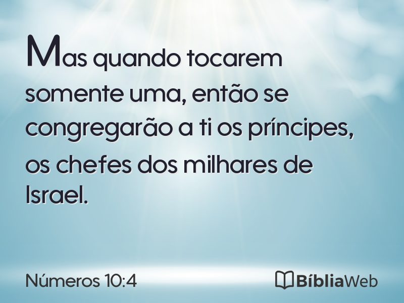 Números 10:4 em imagem para compartilhar