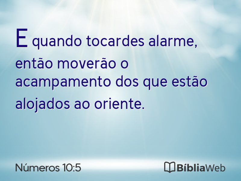 Números 10:5 em imagem para compartilhar