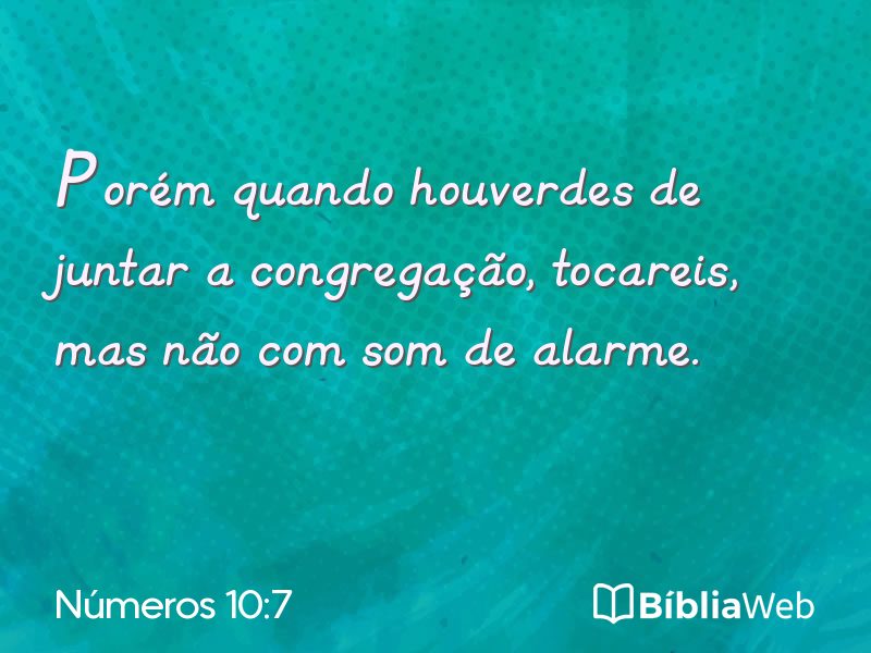 Números 10:7 em imagem para compartilhar