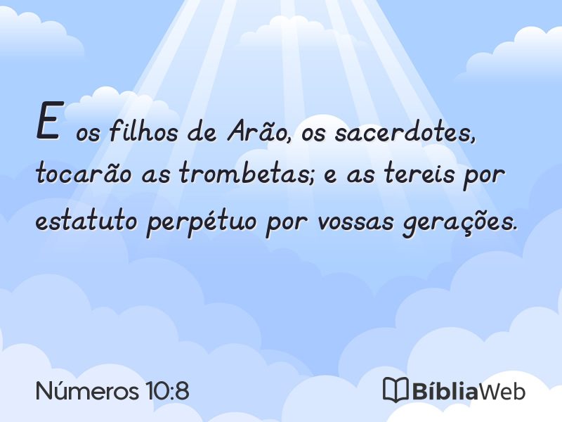Números 10:8 em imagem para compartilhar