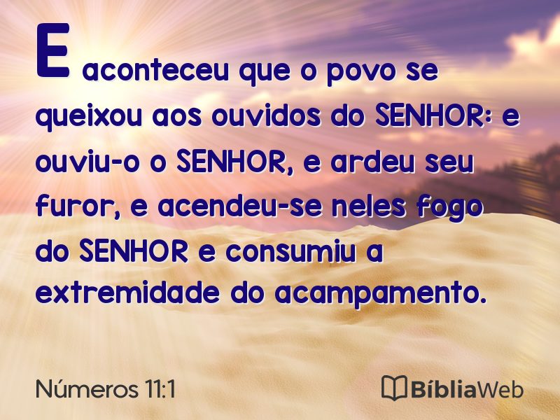 Números 11:1 em imagem para compartilhar