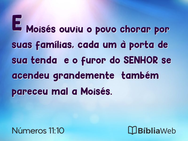 Números 11:10 em imagem para compartilhar