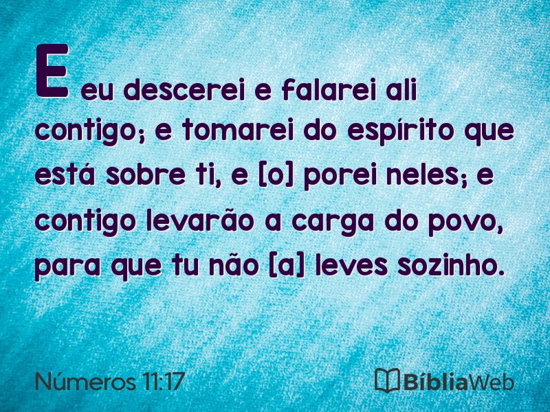 Números 11:17 em imagem para compartilhar