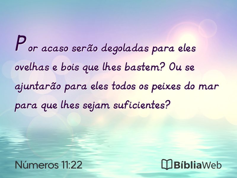 Números 11:22 em imagem para compartilhar