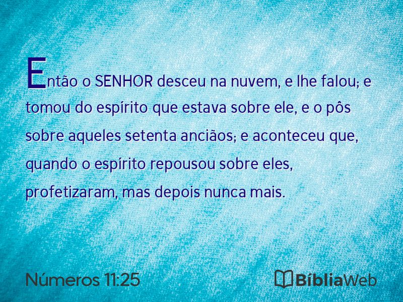 Números 11:25 em imagem para compartilhar