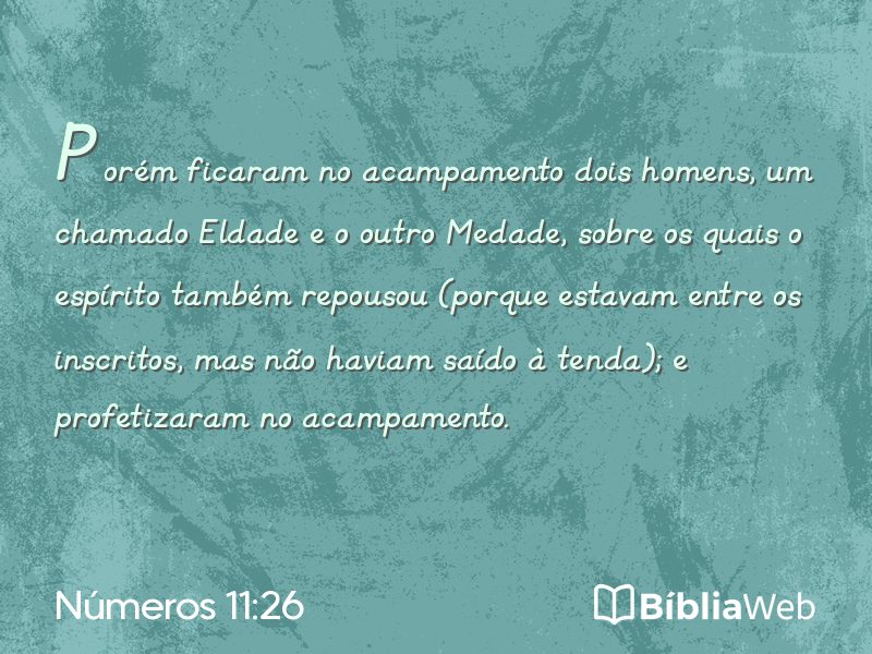 Números 11:26 em imagem para compartilhar