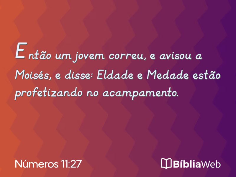 Números 11:27 em imagem para compartilhar