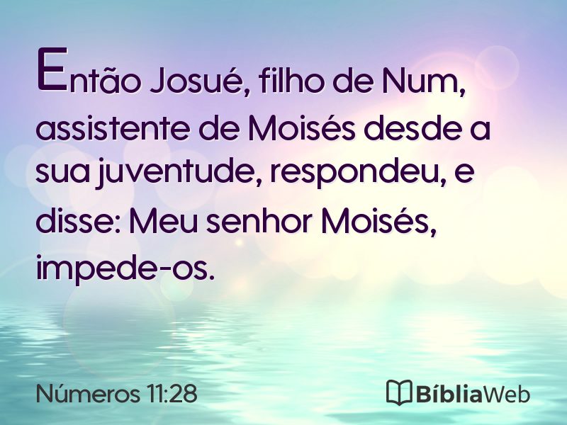 Números 11:28 em imagem para compartilhar