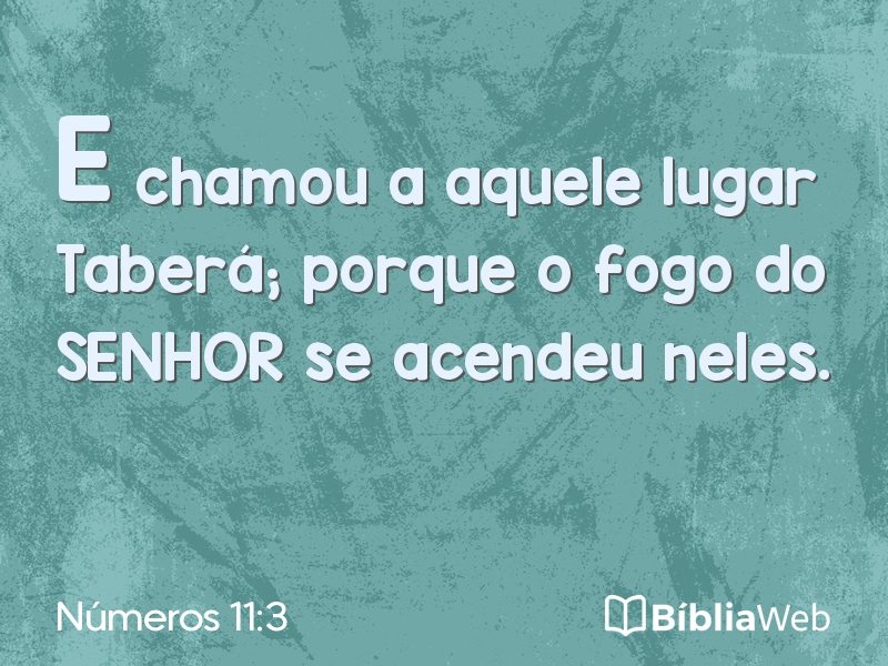 Números 11:3 em imagem para compartilhar