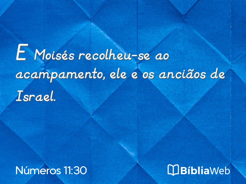Números 11:30 em imagem para compartilhar