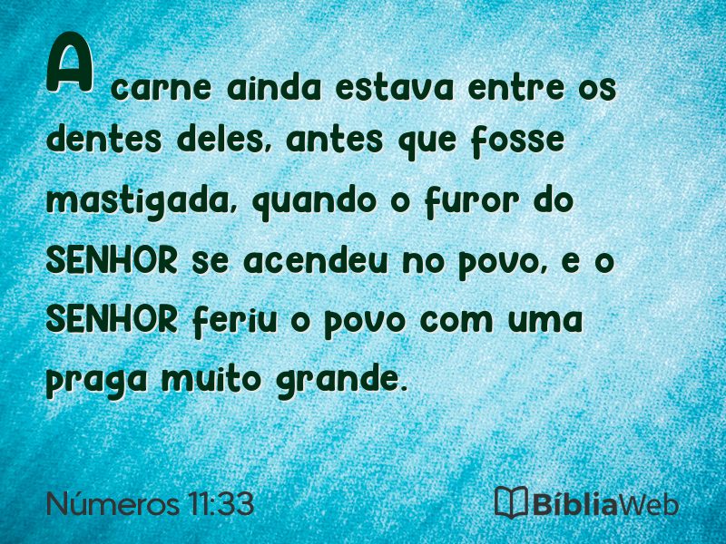 Números 11:33 em imagem para compartilhar