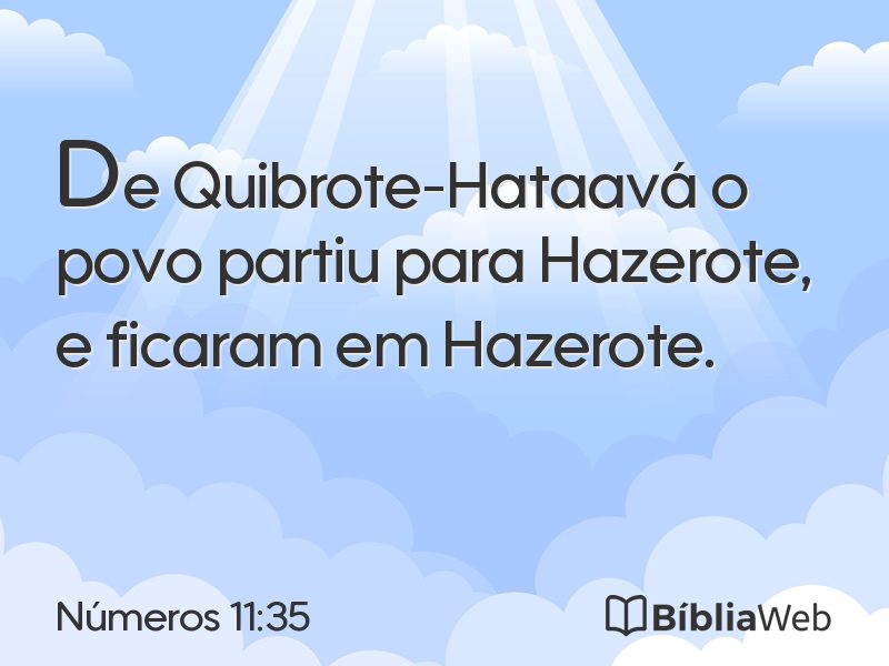 Números 11:35 em imagem para compartilhar