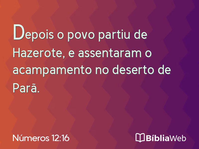 Números 12:16 em imagem para compartilhar