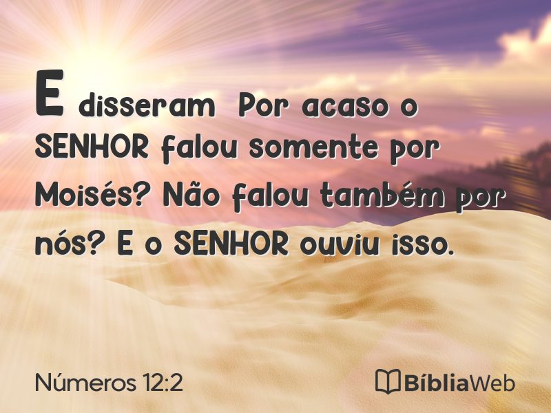 Números 12:2 em imagem para compartilhar