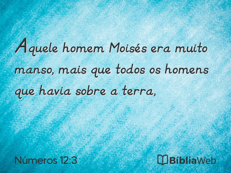 Números 12:3 em imagem para compartilhar