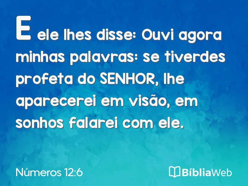 Números 12:6 em imagem para compartilhar