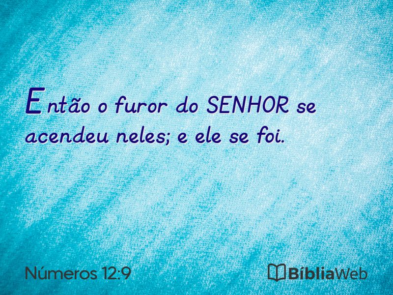 Números 12:9 em imagem para compartilhar