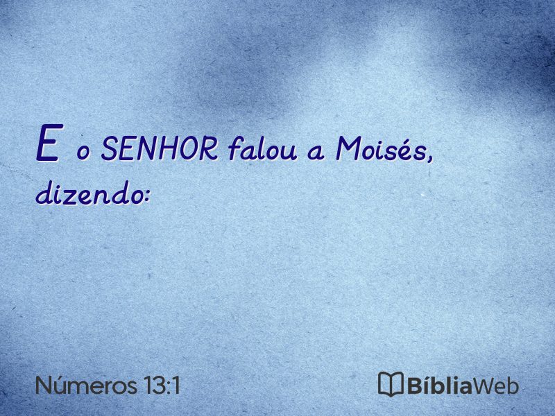 Números 13:1 em imagem para compartilhar