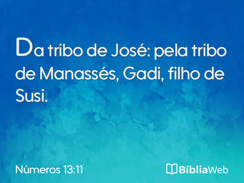 Números 13:11 em imagem para compartilhar