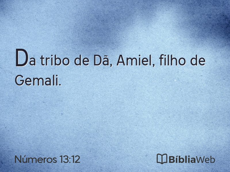 Números 13:12 em imagem para compartilhar