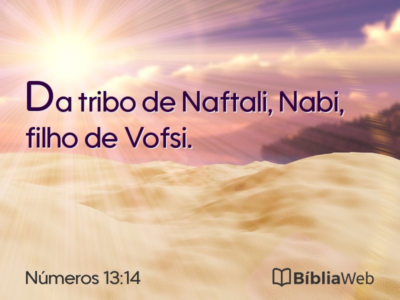 Números 13:14 em imagem para compartilhar