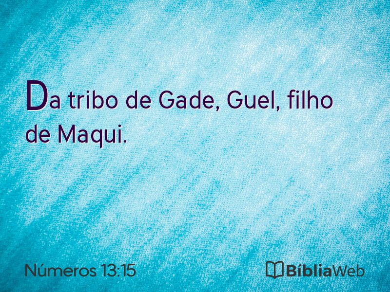 Números 13:15 em imagem para compartilhar