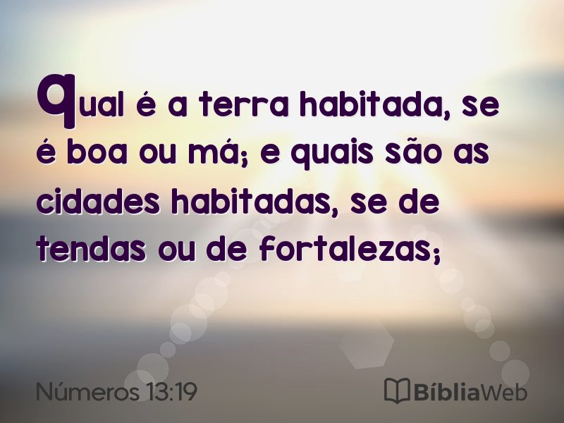 Números 13:19 em imagem para compartilhar