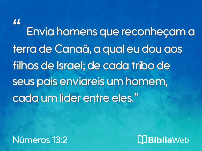 Números 13:2 em imagem para compartilhar