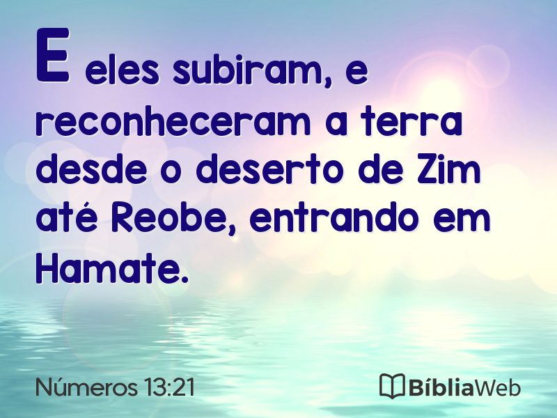 Números 13:21 em imagem para compartilhar