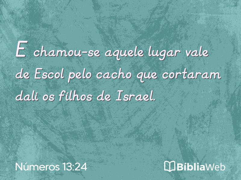 Números 13:24 em imagem para compartilhar