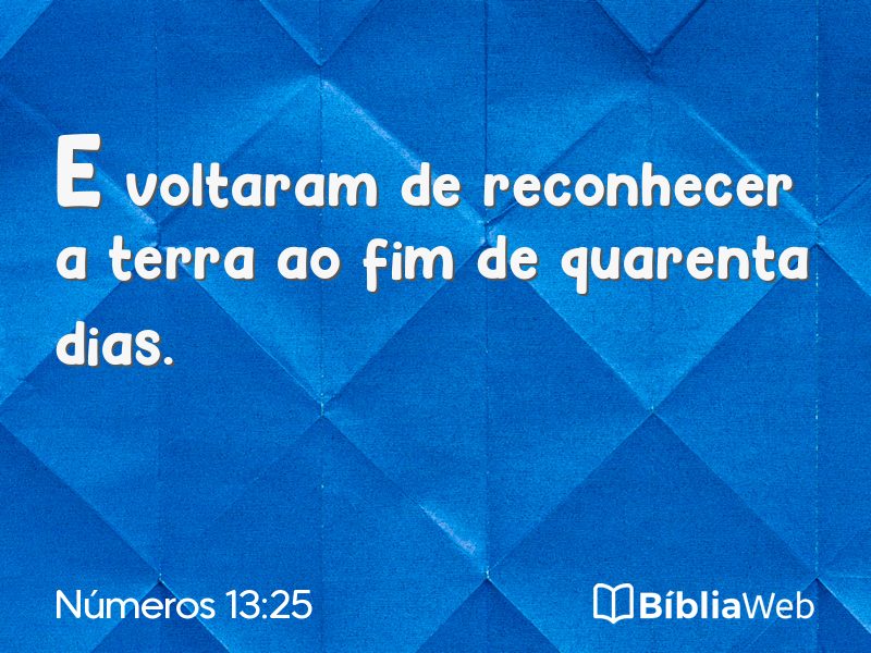 Números 13:25 em imagem para compartilhar