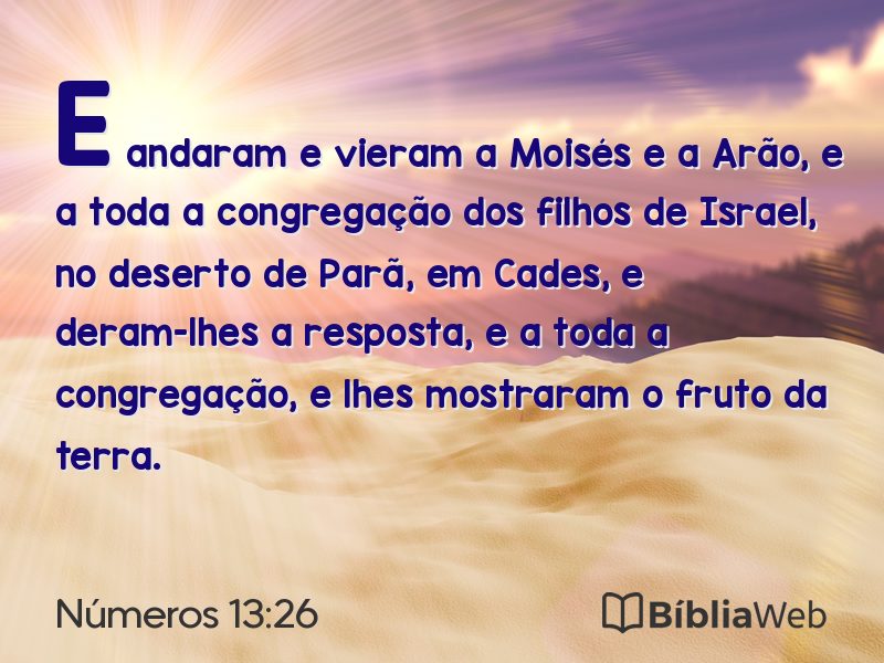 Números 13:26 em imagem para compartilhar