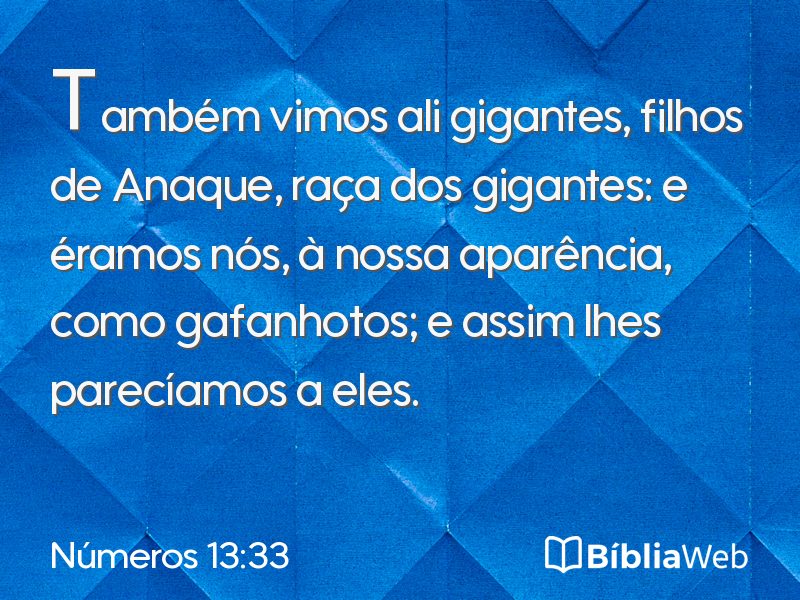 Números 13:33 em imagem para compartilhar