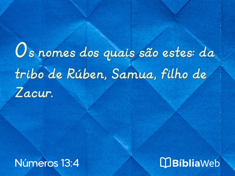 Números 13:4 em imagem para compartilhar
