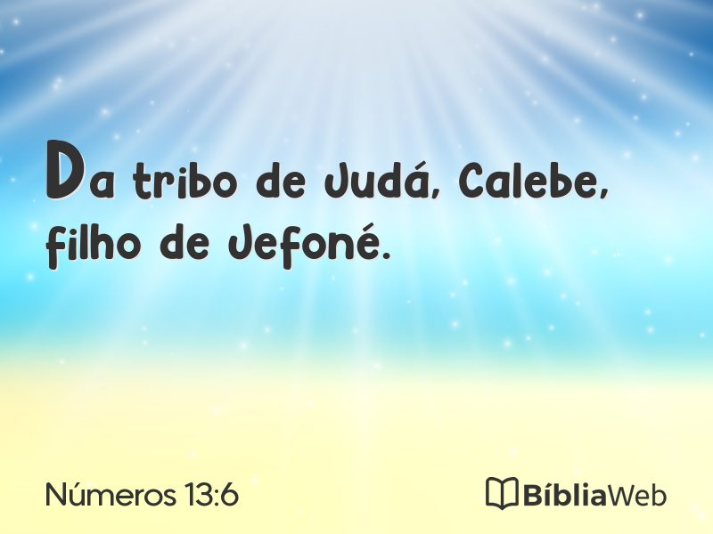 Números 13:6 em imagem para compartilhar