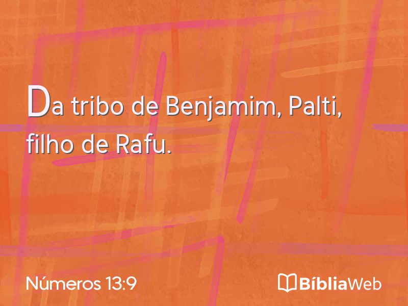Números 13:9 em imagem para compartilhar