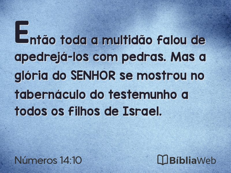 Números 14:10 em imagem para compartilhar