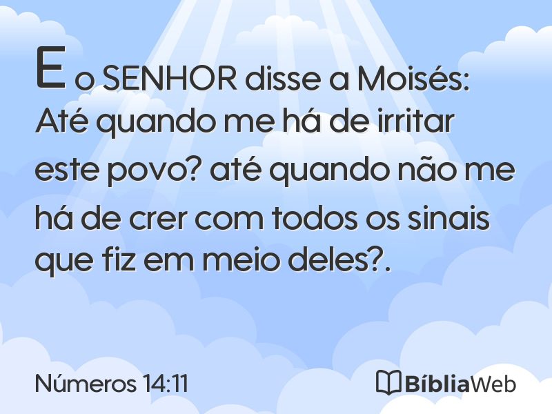 Números 14:11 em imagem para compartilhar